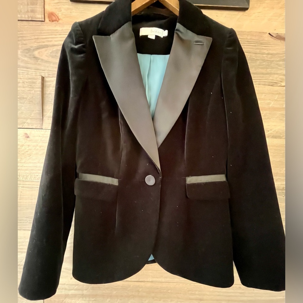 BODEN WOMEN’S VELVET TUXEDO BLAZER